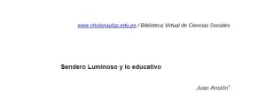 Sendero Luminoso y lo educativo - Juan Ansión